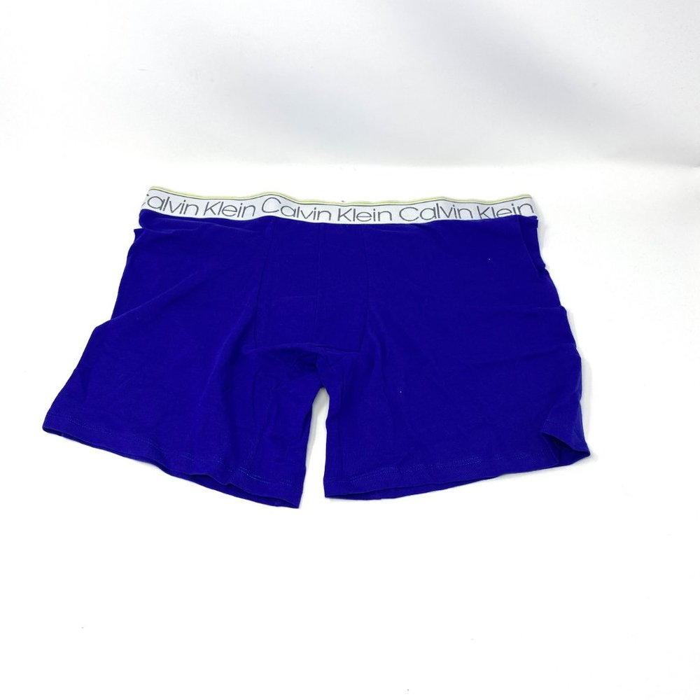 💖MEGA SALE💖Calvin Klein 3 Boxer Brief Blue Lime Gray Cotton Men's NB2730901 - Picture 3 of 7
